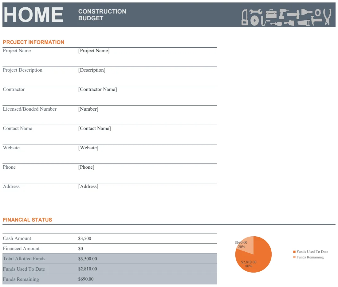 Home Construction Budget preview