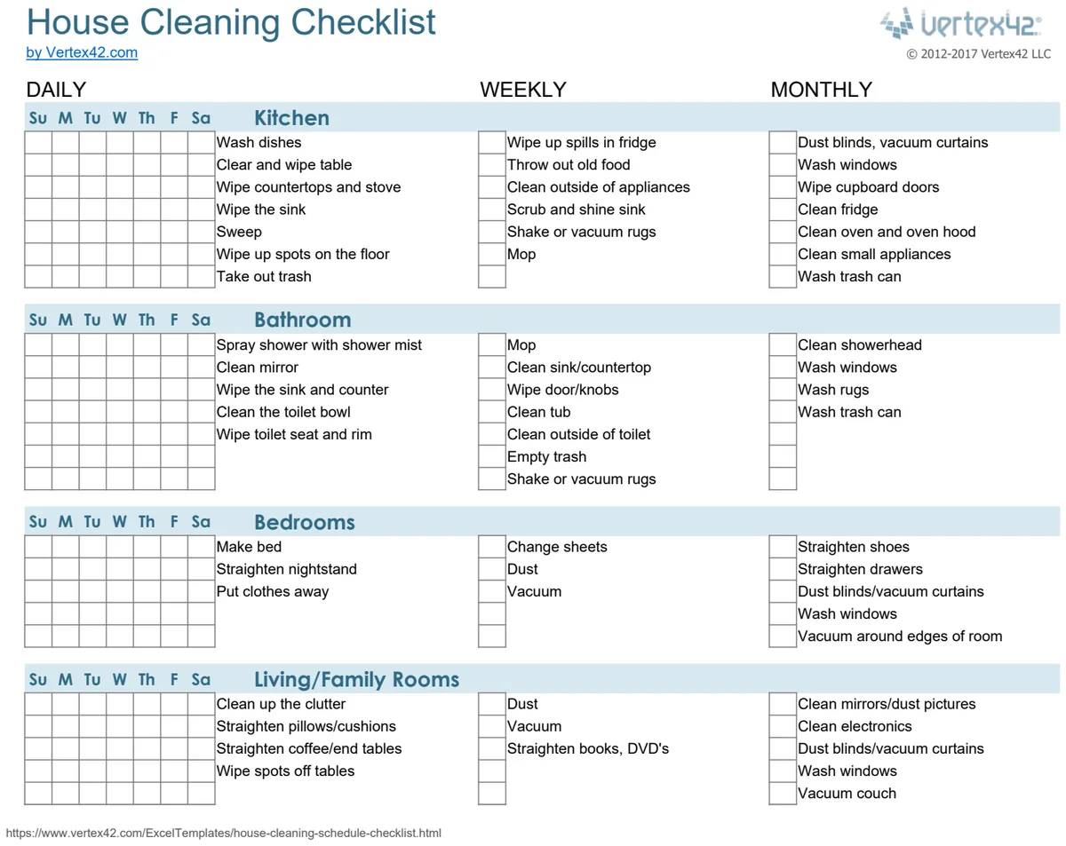 House Cleaning Checklist 2 preview