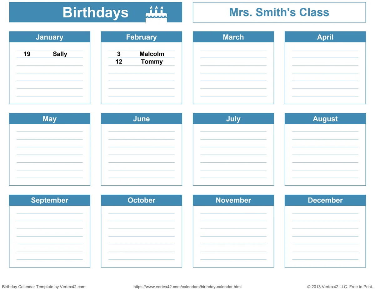 Birthday Calendar Reminder preview