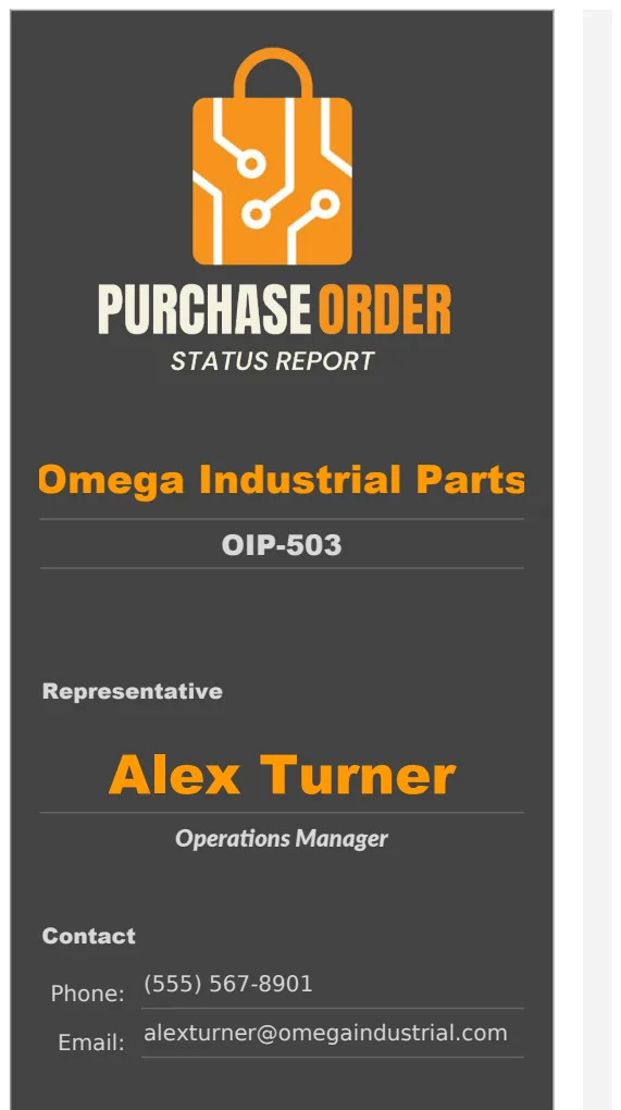 Purchase Order Status Report Template preview