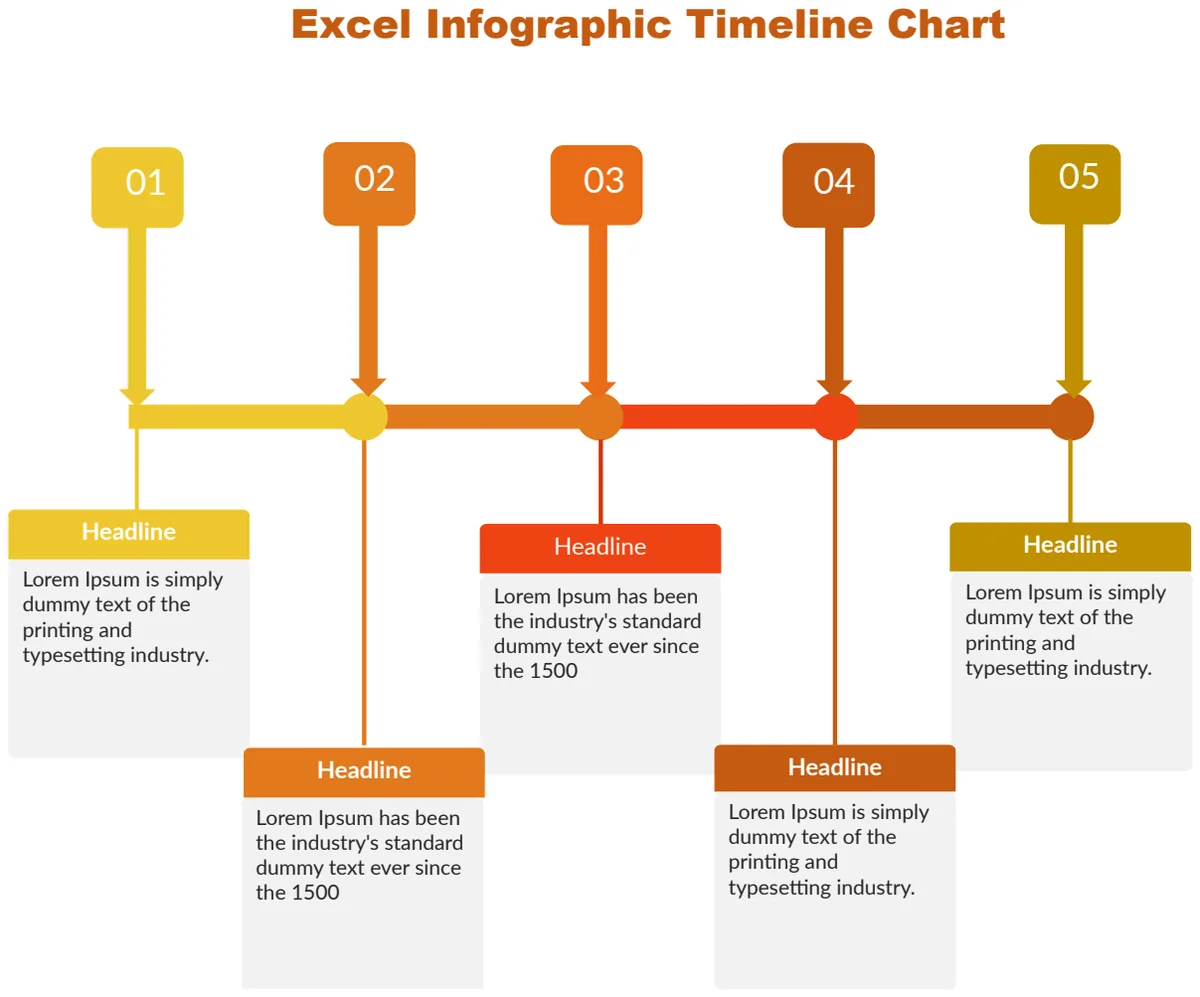 Excel Infographic Timeline Chart preview