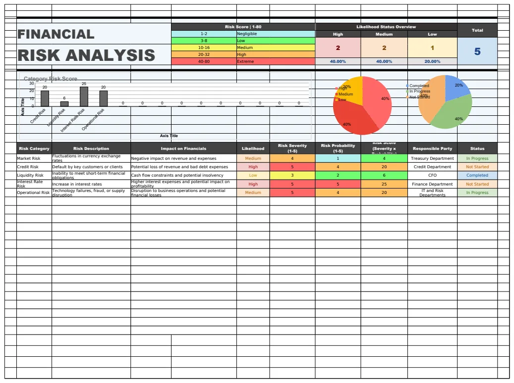 Financial Risk Analysis Template preview