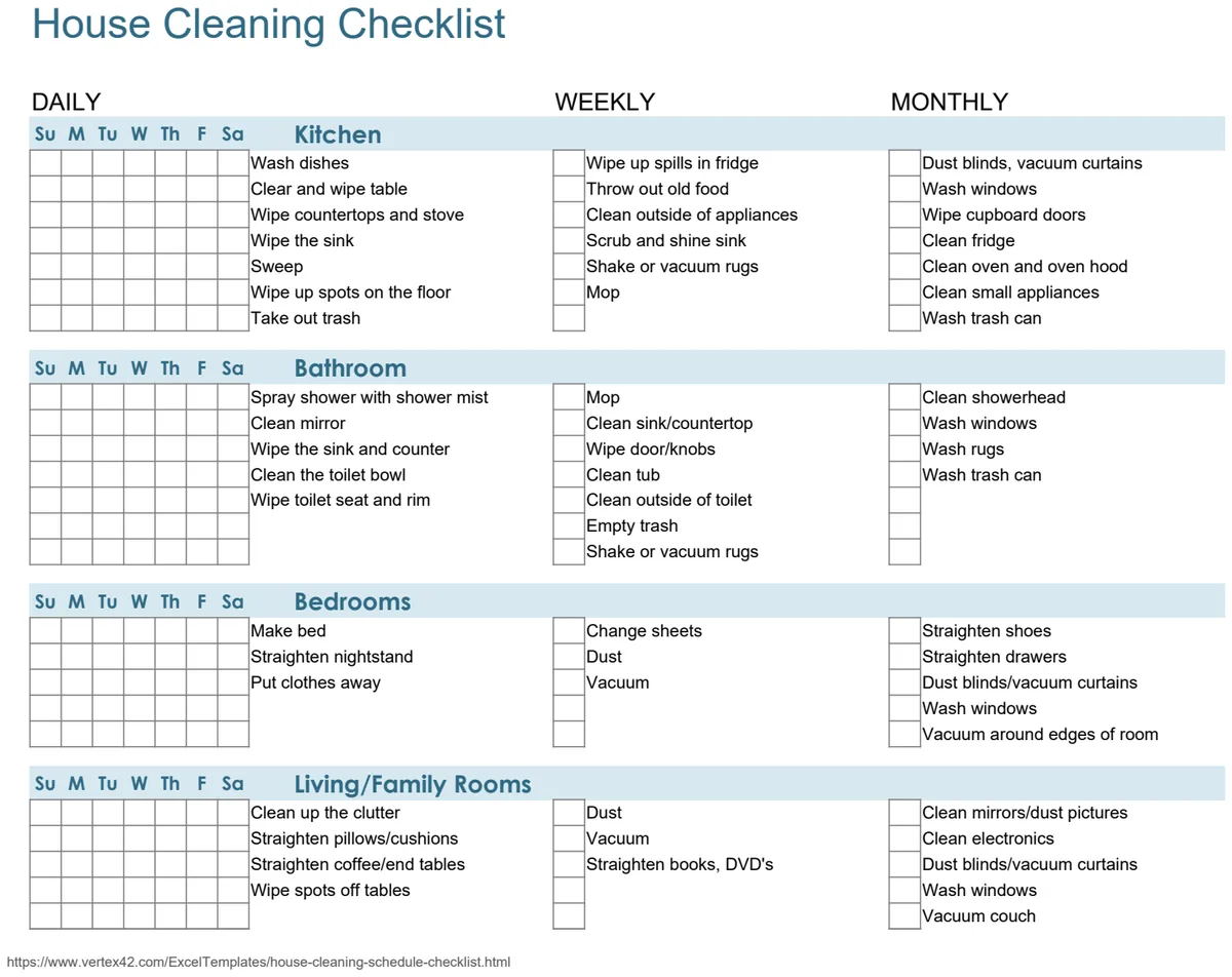 House Cleaning Checklist 2 preview