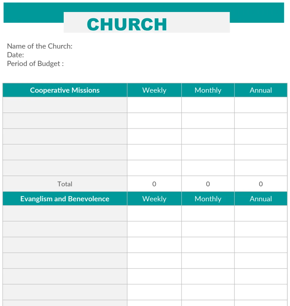 Church Budget Tracker preview
