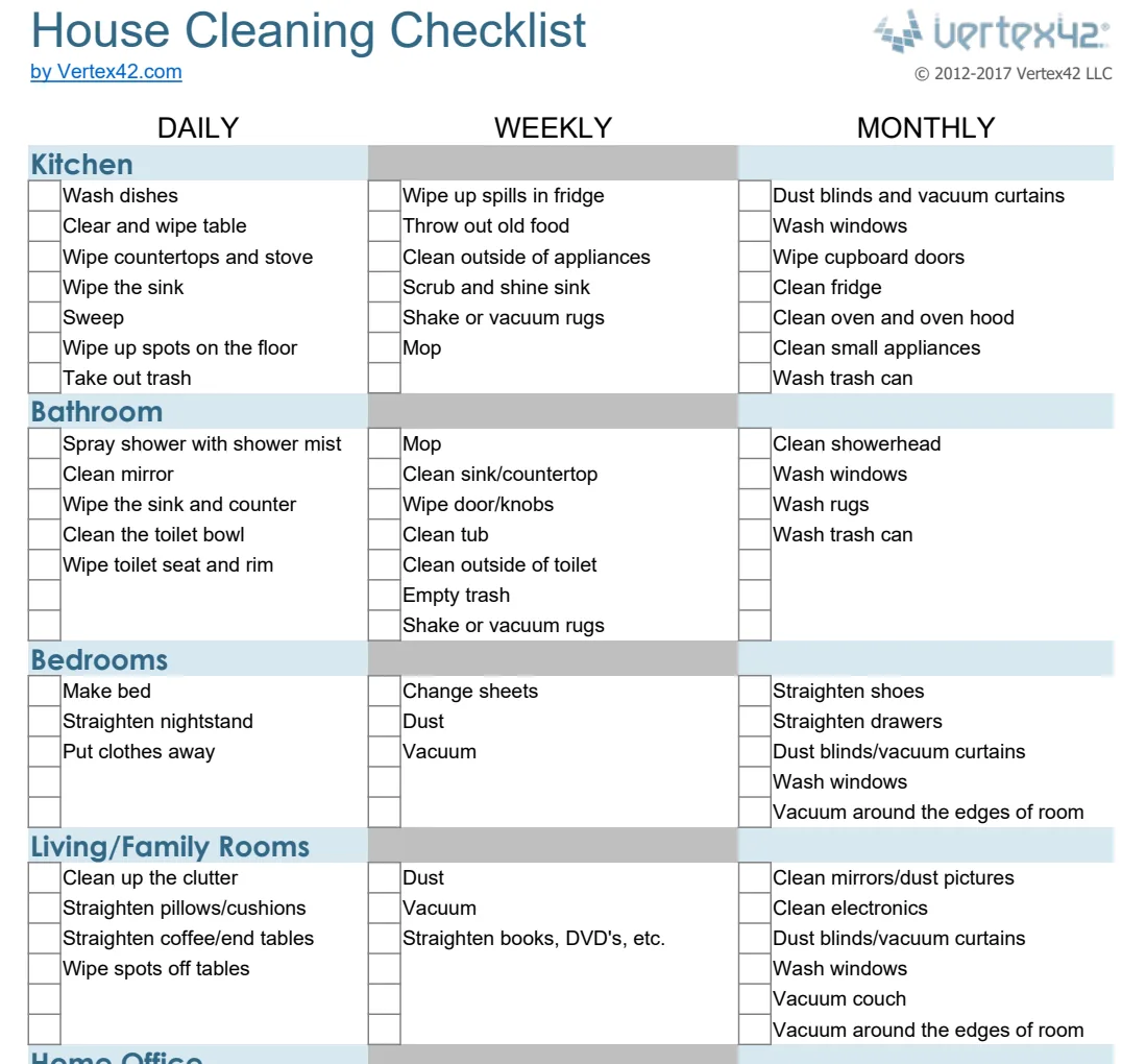 House Cleaning Checklist preview