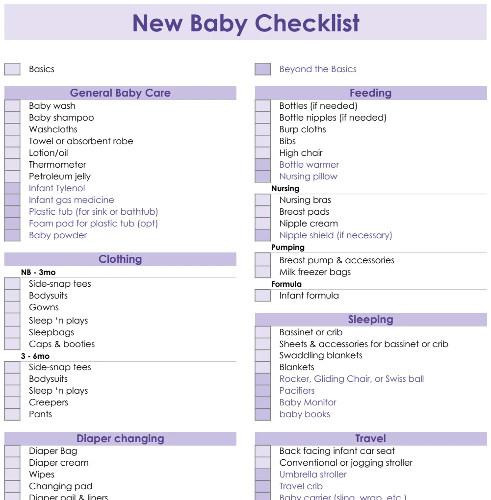 Baby Checklist preview