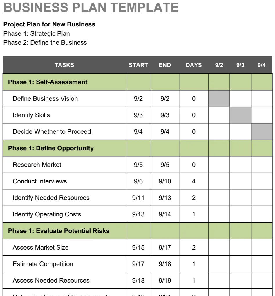 IC Business Plan Template preview