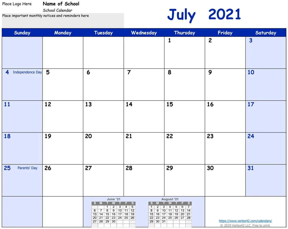 2021 2022 School Calendar preview