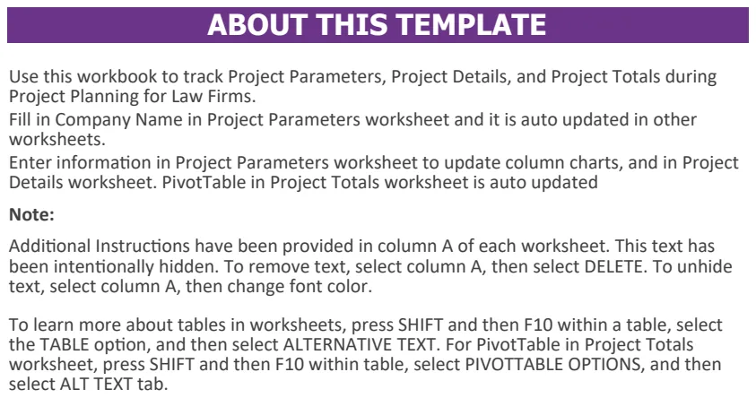 Project Plan for Law Firms preview