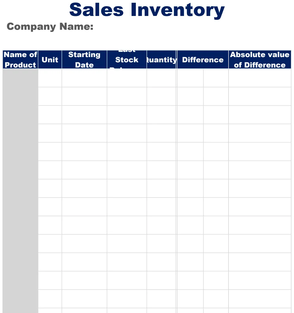 Sales Inventory preview
