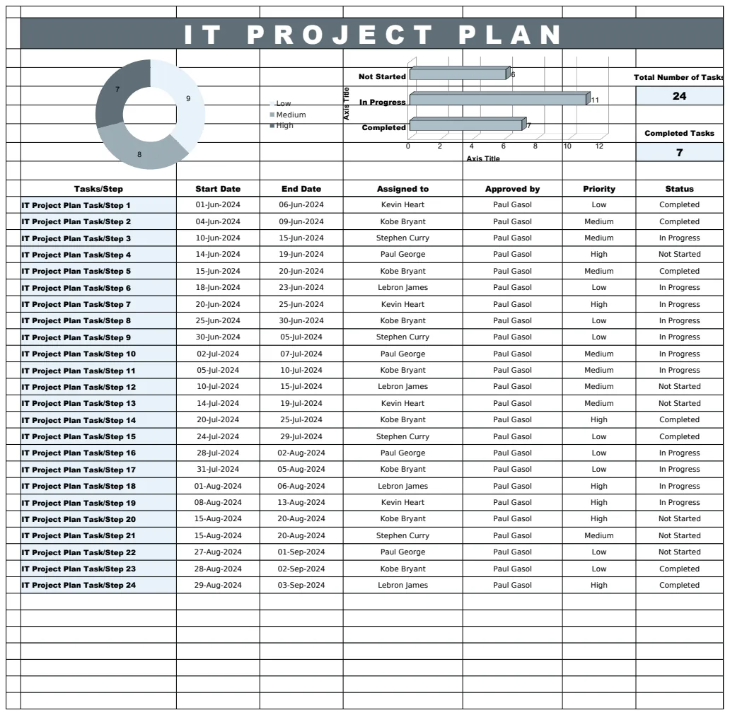 IT Project Plan Template preview