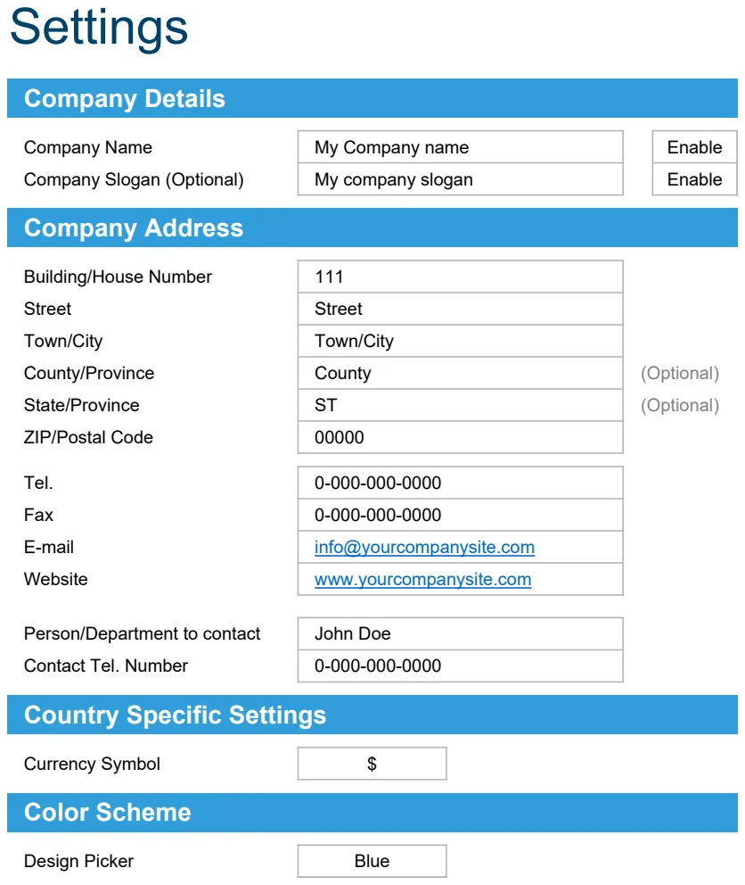 Account Statement Template preview