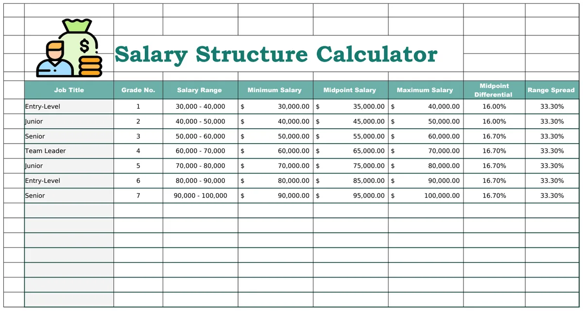 Salary Structure Calculator Template preview
