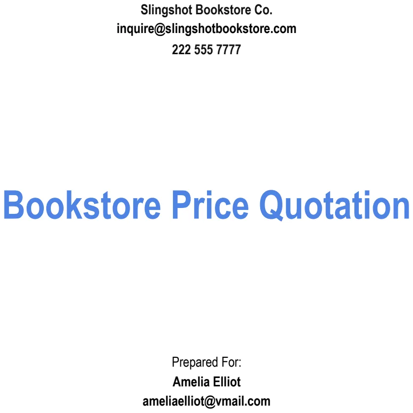 Simple Price Quotation preview