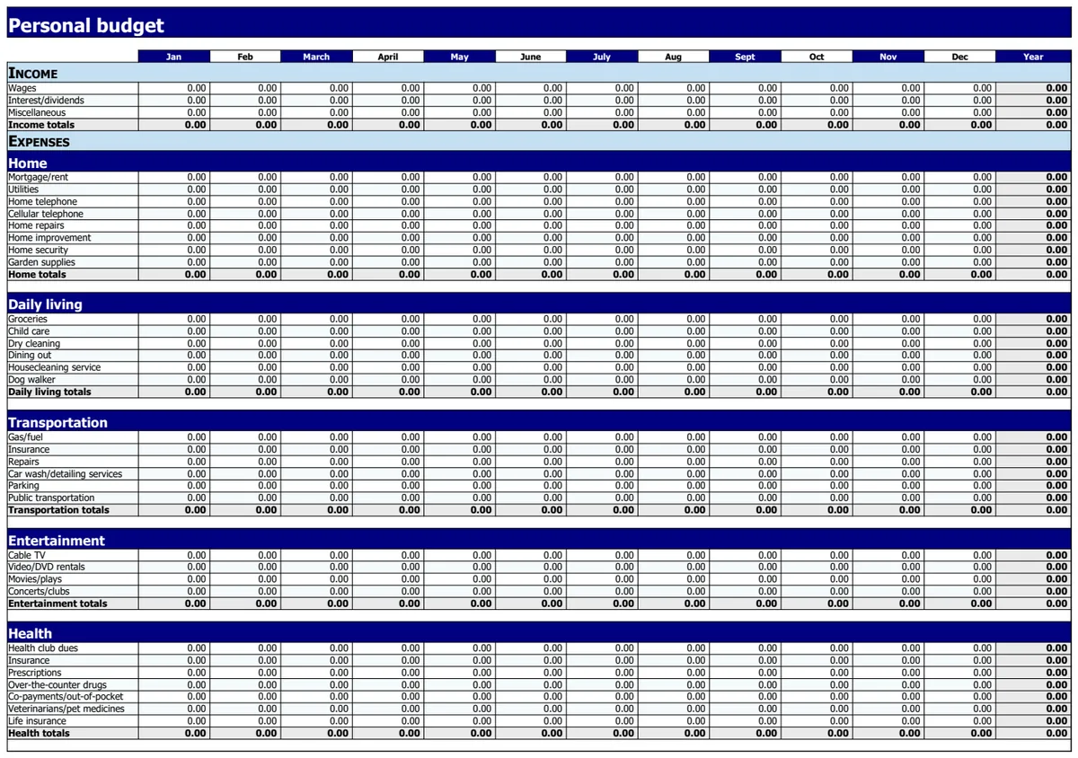Personal Budget Tracker preview