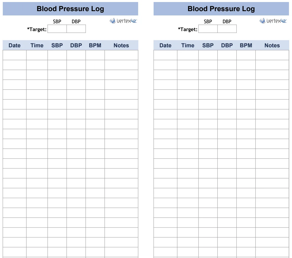 Blood Pressure Log preview