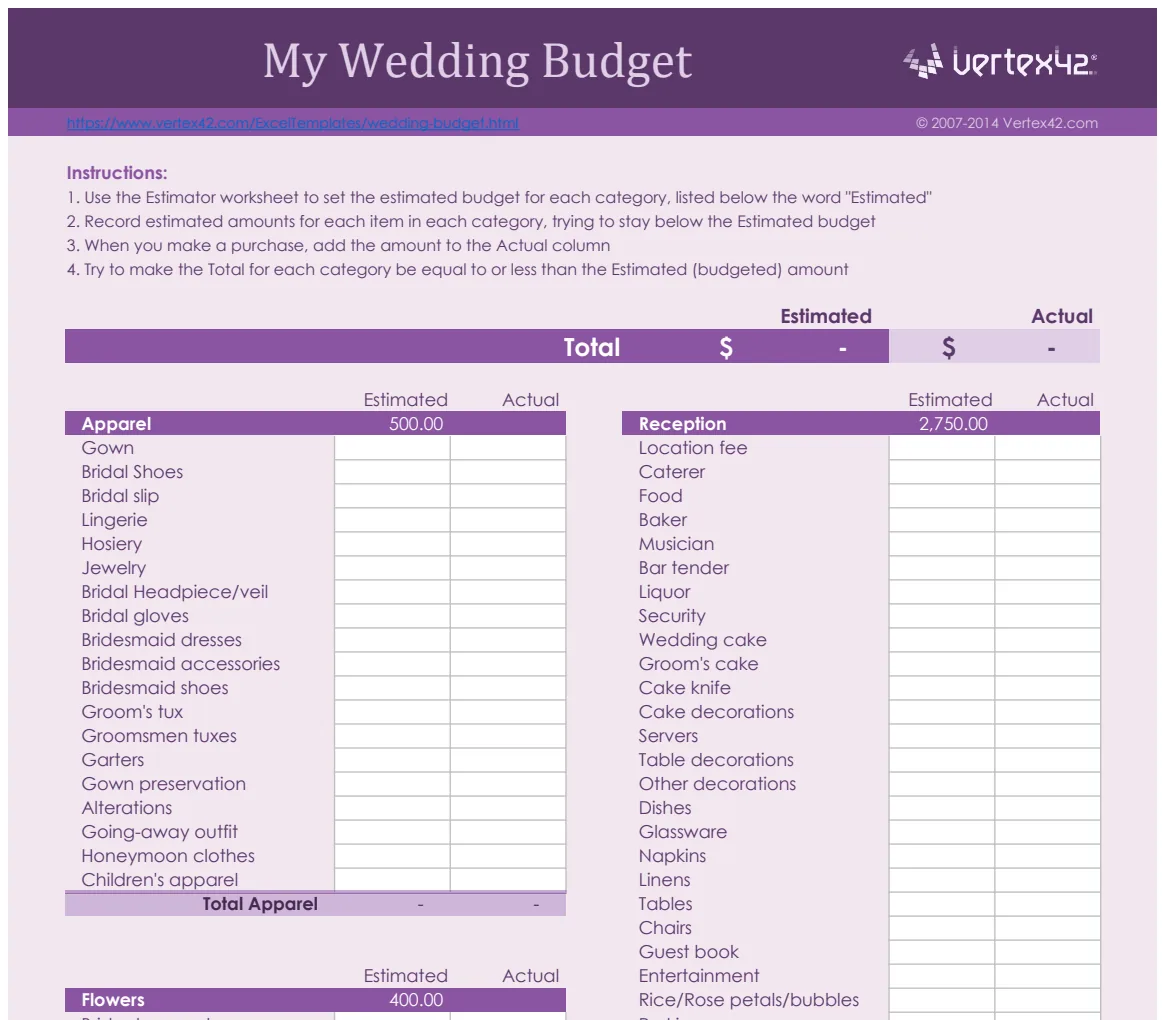 Wedding Budget Planner preview