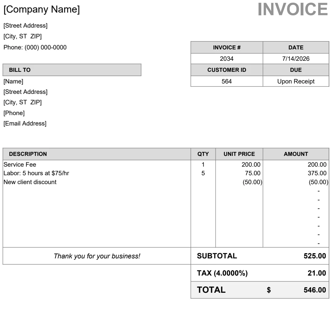 Billing Invoices Payment Plan preview