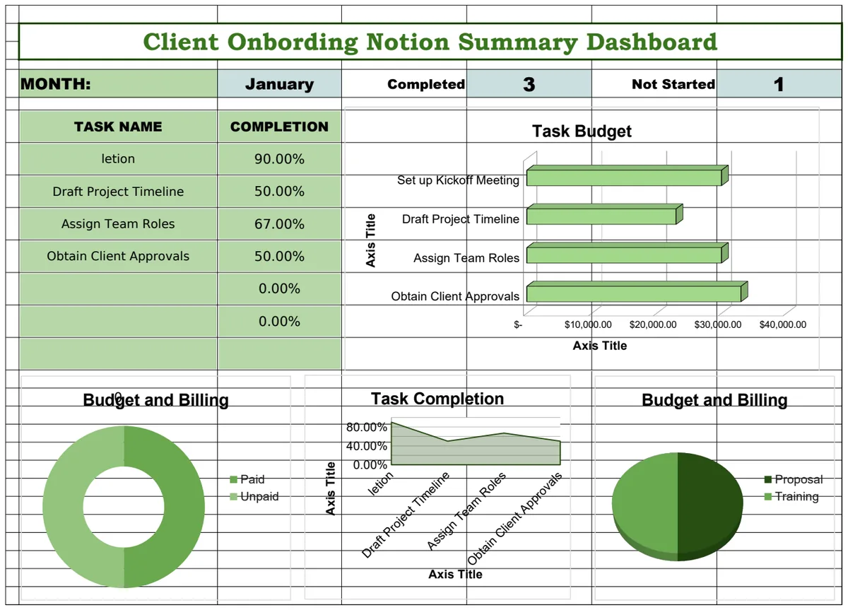Client Onboarding Notion Dashboard Template for QC preview