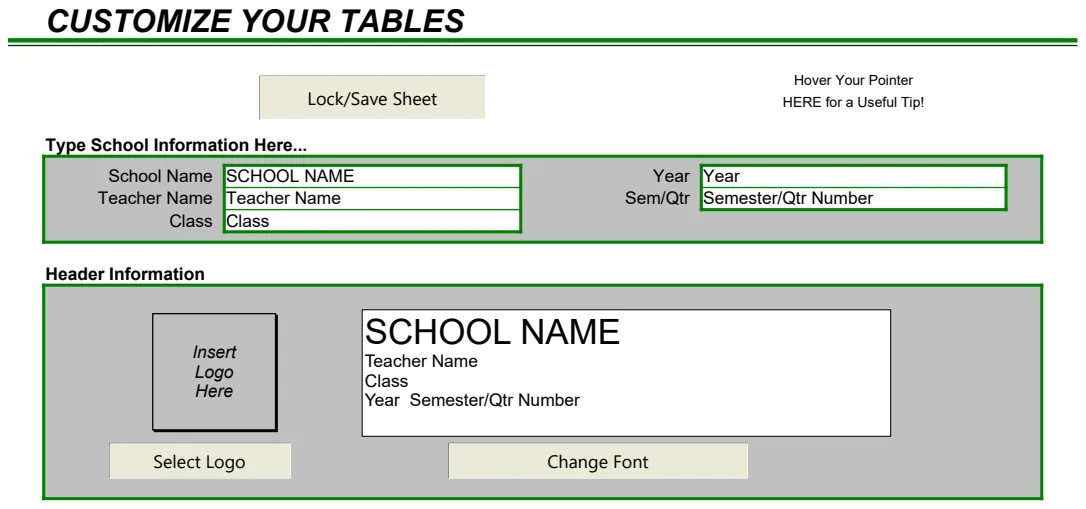 Conversion Tables preview