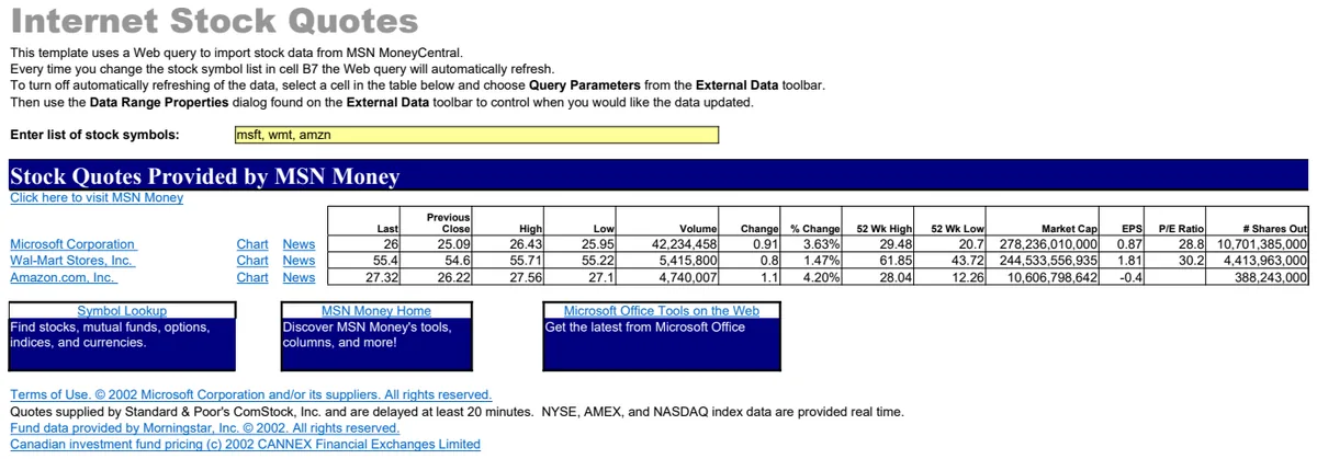 Internet Stock Quotes Tracker preview