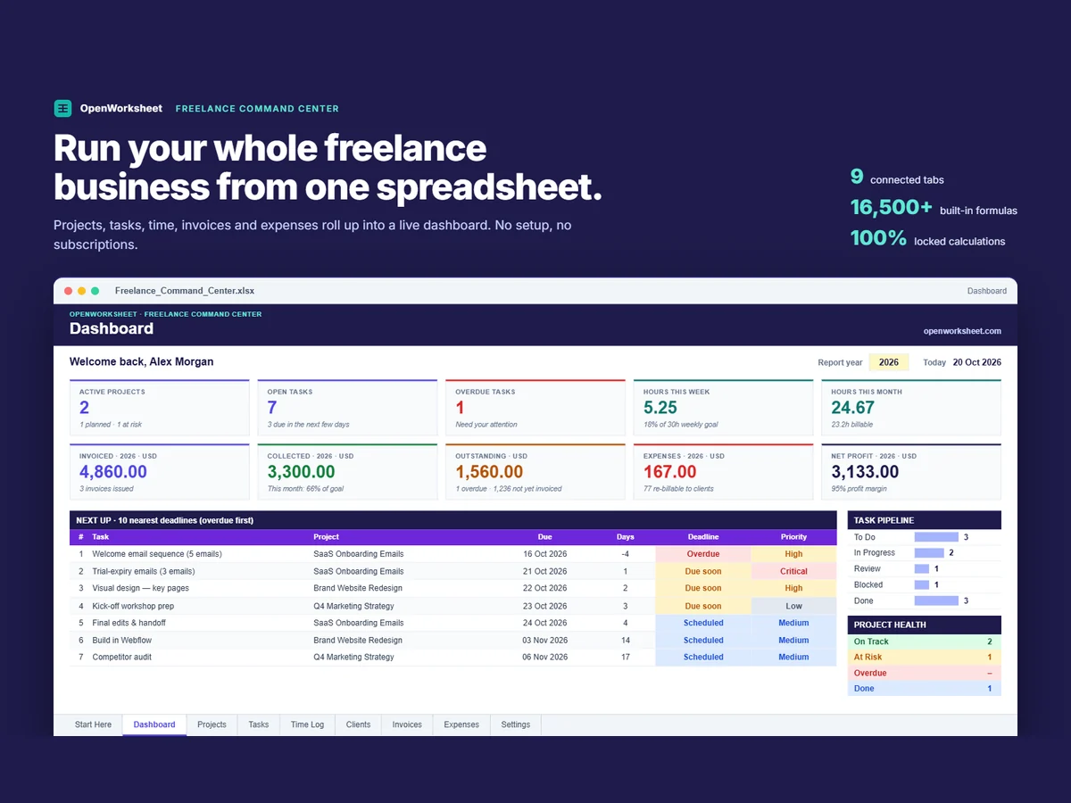 Freelance Command Center preview
