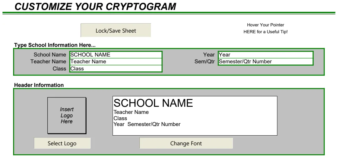 Cryptogram Puzzle Creator preview
