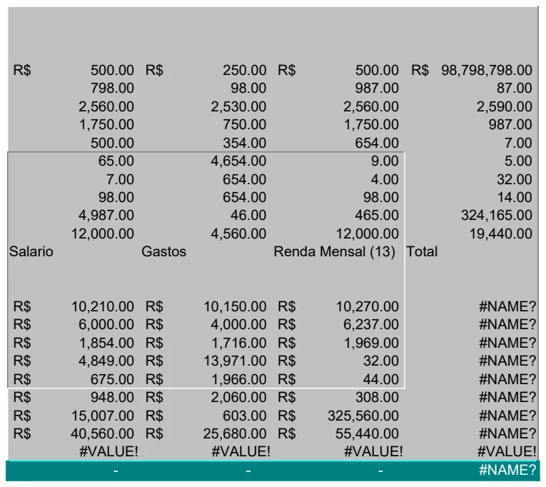 Multi-Sheet Financial Calculation Template preview