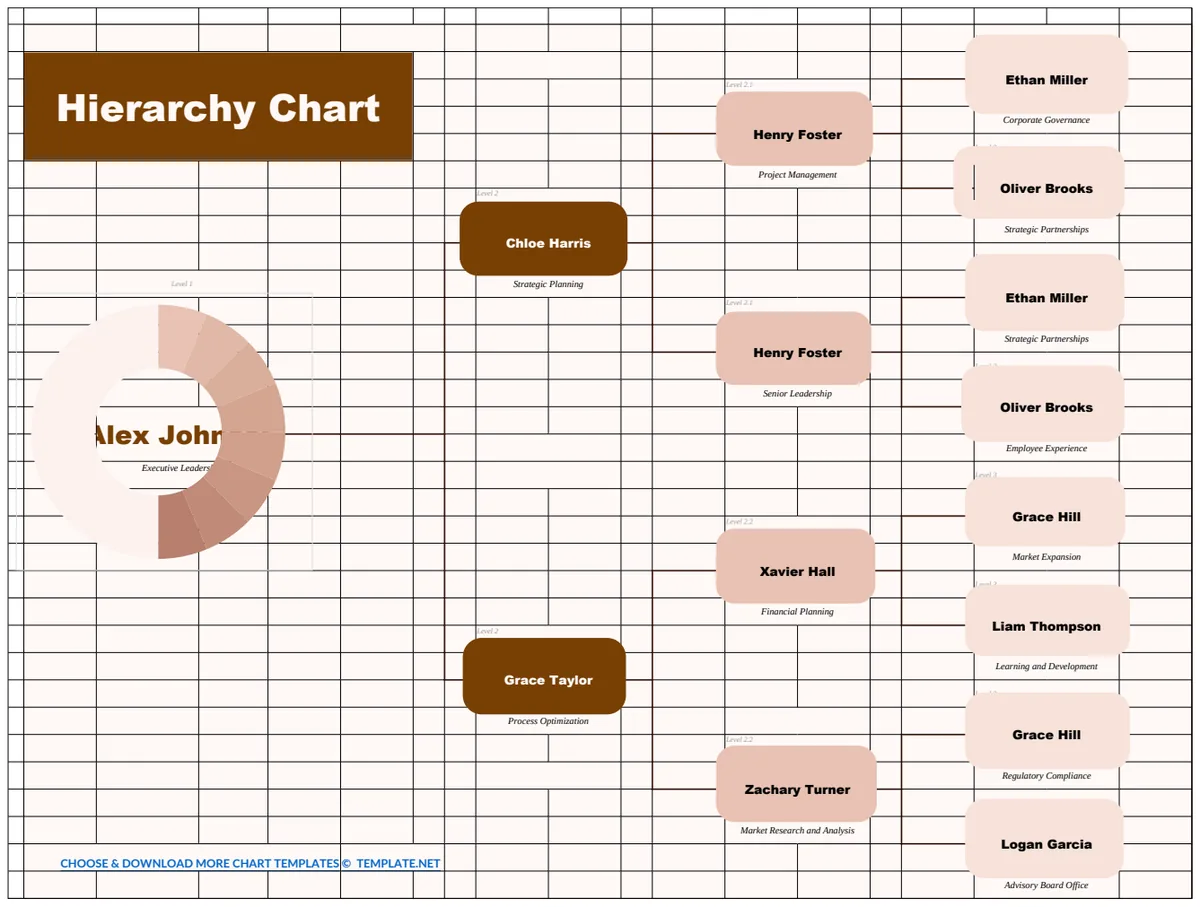 Hierarchy Chart Template preview