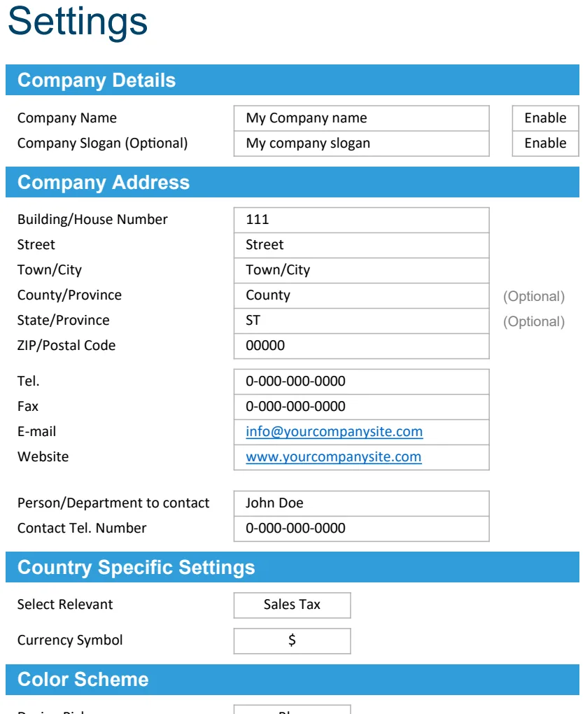 Sales Receipt Template preview