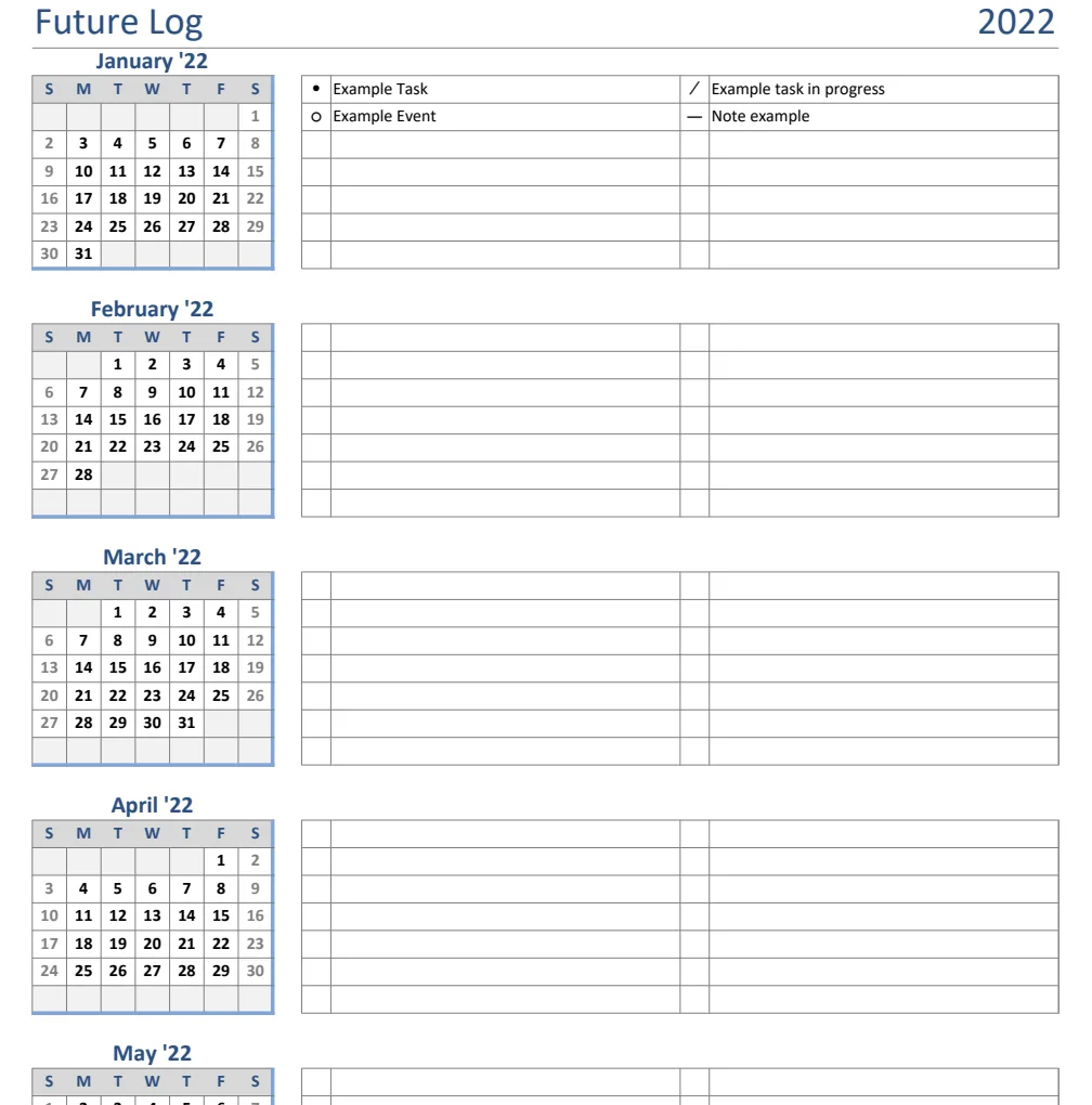Bullet Journal Templates preview
