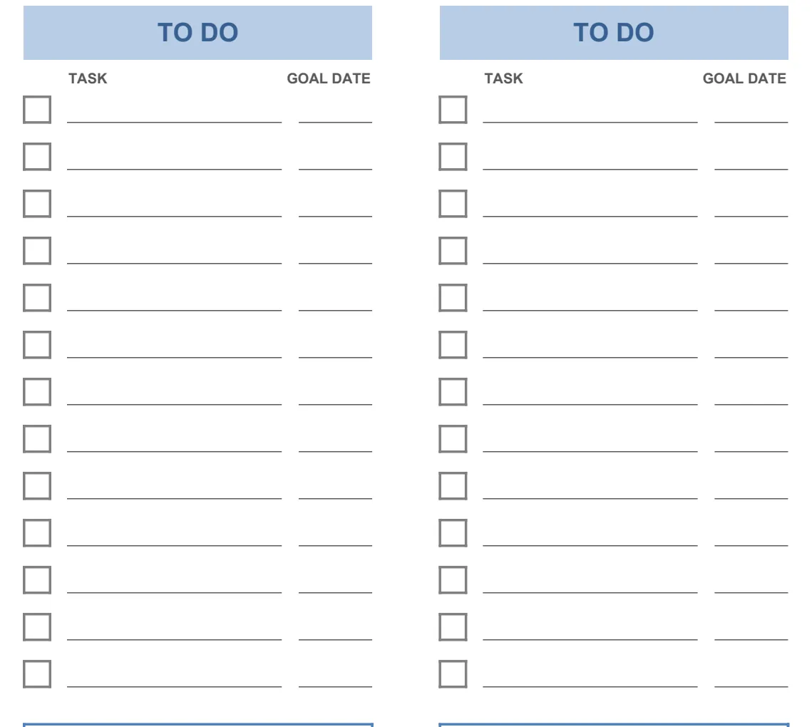 To Do List with Dates preview