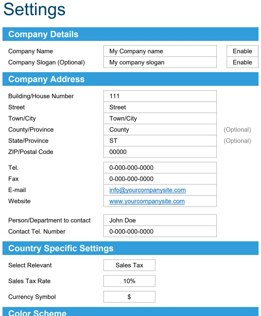 Purchase Order Template preview