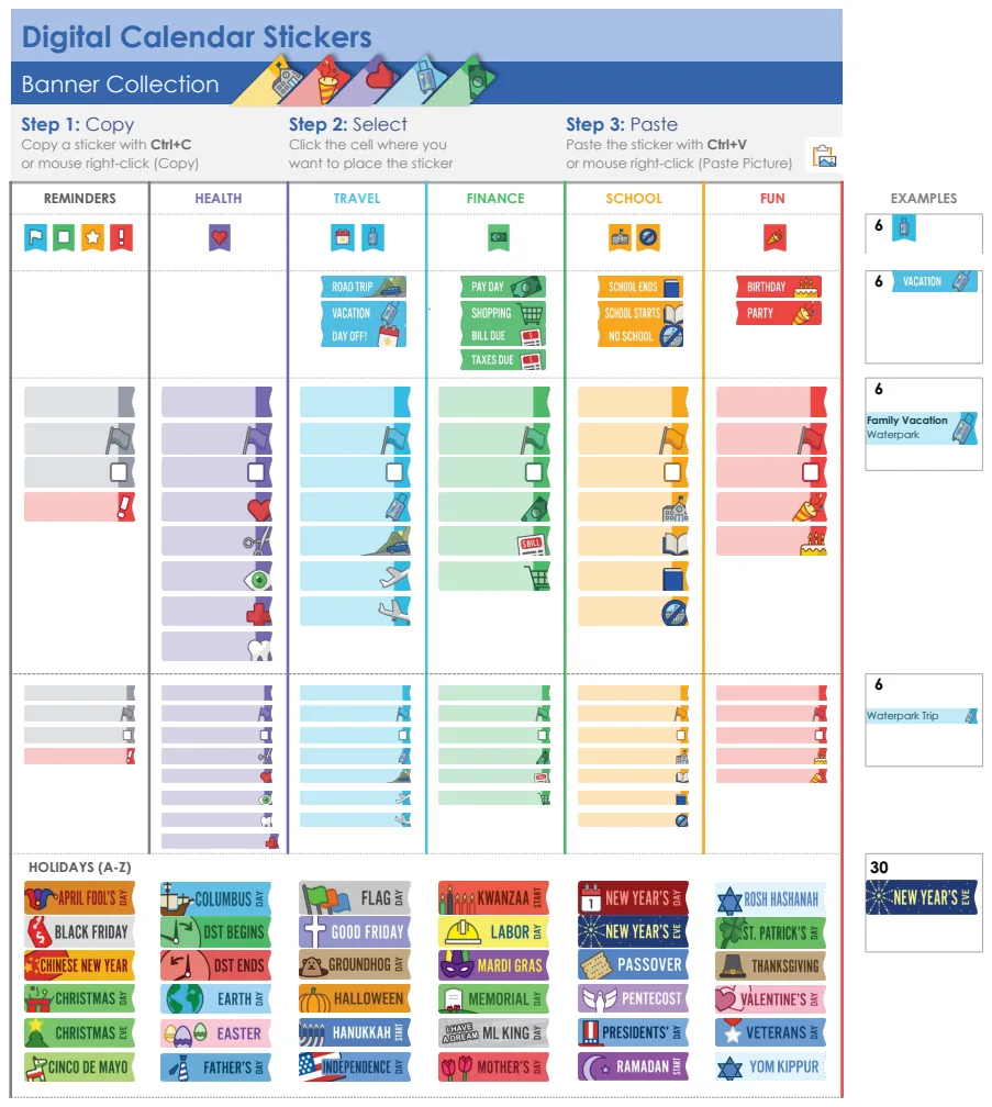 2024 Calendar with Stickers preview