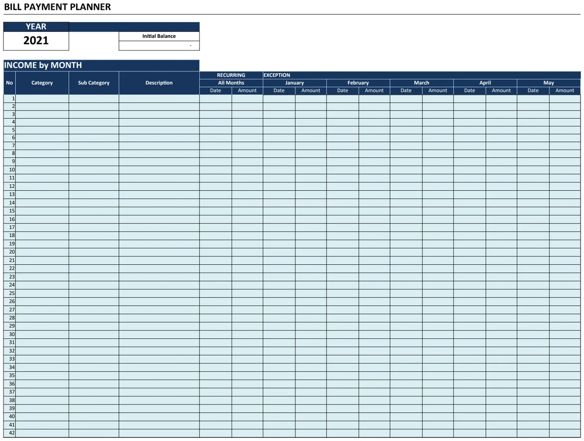 Weekly Cash Flow Planner V26 preview