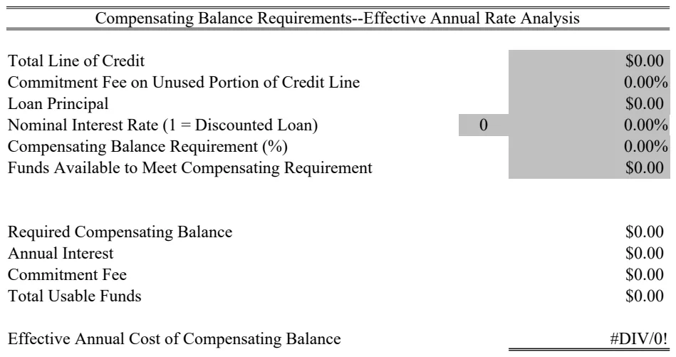 Compensating Balance Requirements - Effective Annual Rate Analysis preview