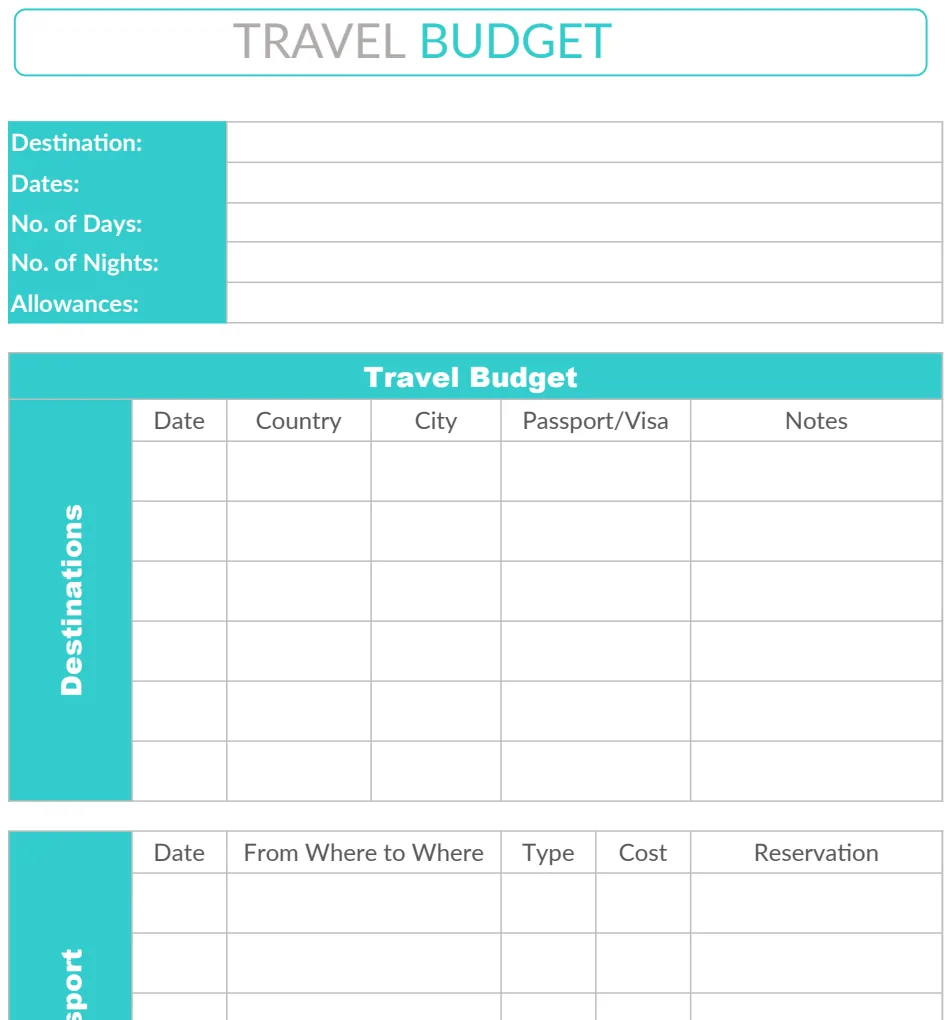 Travel Budget Letter preview