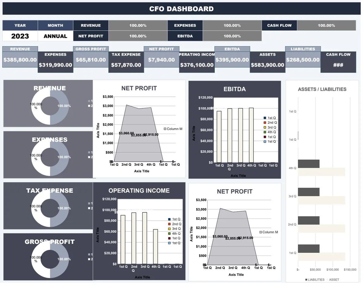 CFO Dashboard Template preview