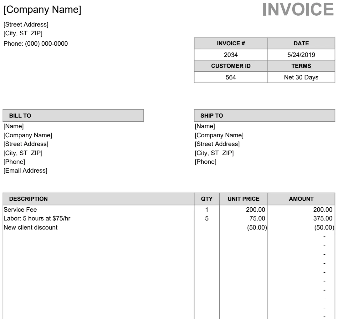 Billing Invoices with Tax Options preview