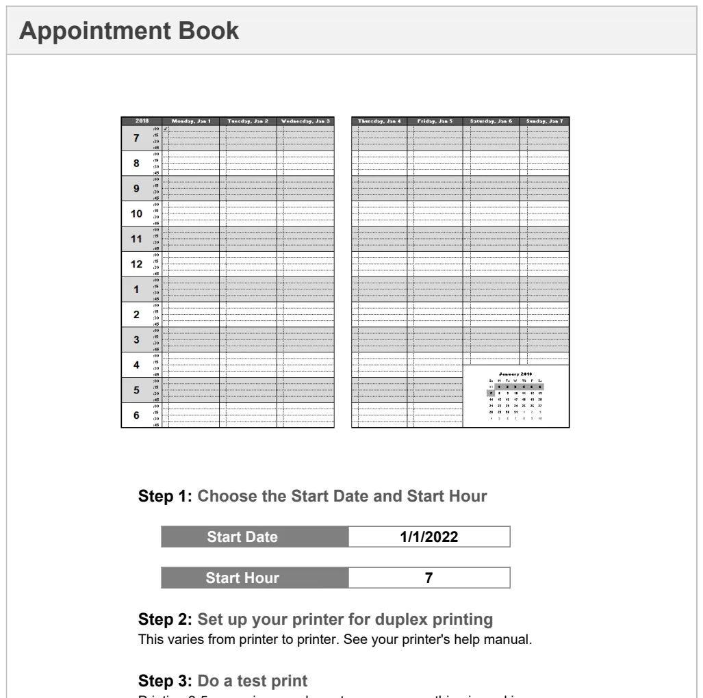Appointment Book preview