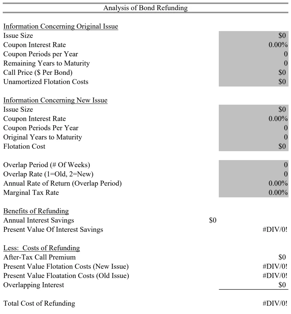 Bond Refunding Analysis preview