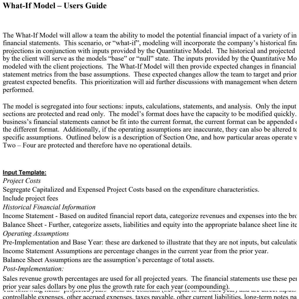 What If Analysis Template preview