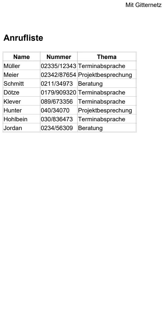 Anrufliste (Call Log) preview