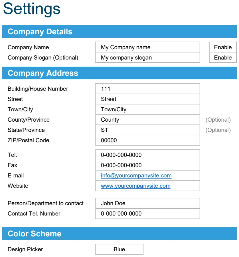 Packing Slip Template preview