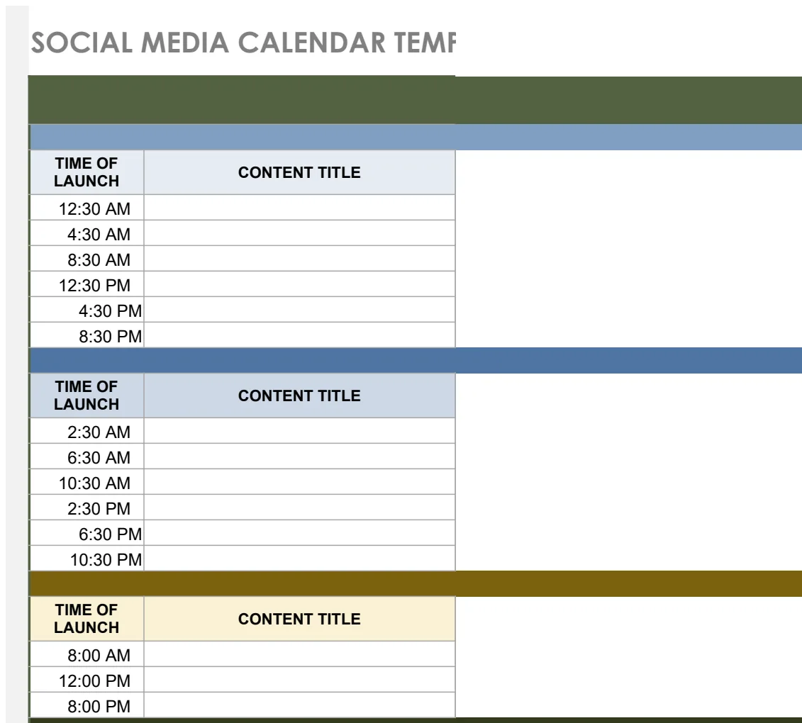 Social Media Calendar preview