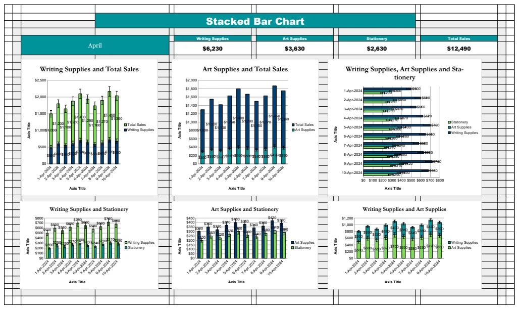 Stacked Bar Chart Template preview