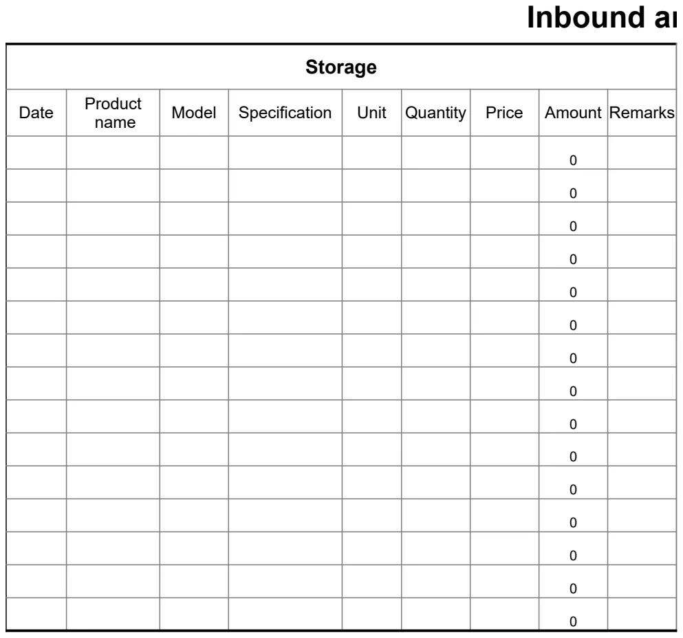 Inbound and Outbound Schedule preview