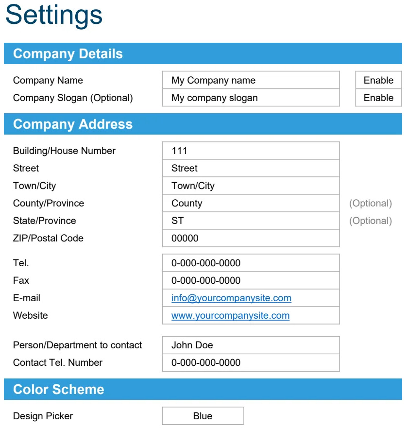 Delivery Note Template preview
