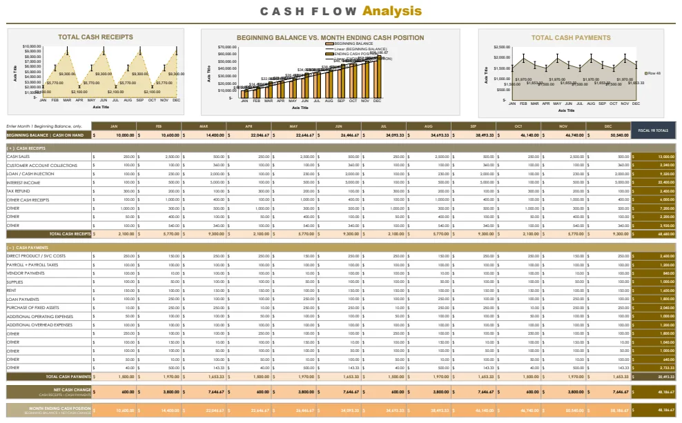 Cash Flow Analysis Template preview