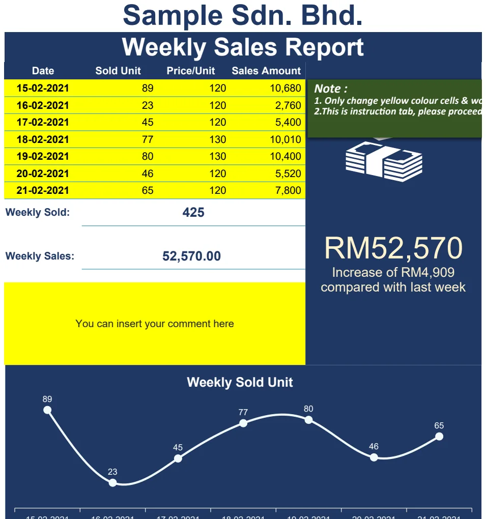 Weekly Sales Report preview